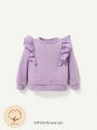 Cozy Cub Baby Girls Ruffle Trim Sweatshirt