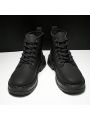 Men's Outdoor Comfortable Motorcycle Shoes Round Toe Lace-up Casual Work Boots