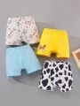 Toddler Boys' Letter & Cow Printed Boxer Briefs