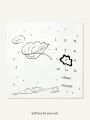 Cozy Cub 1pc Raindrop, Leaf & Number Pattern Printed Photo Blanket