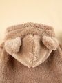 Tween Girl 3D Ear Design Hooded Fleece Jacket