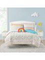Contemporary Rainbow 3 Piece Bedding Sets, Twin