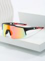 1pc Unisex Half Frame Multicolor Outdoor Sports Sunglasses