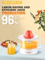 Original Citrus Juicer Orange Juice Machine 500Ml Capacity 25W Power Push Start for Family Breakfast Office Dormitory Red
