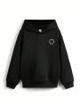 BiskyBusy Collection Boys' (Big Kids') Hooded Casual Sweater With Letter Pattern