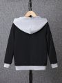 Tween Boys' Color Block Hooded Zip-Up Sweatshirt
