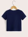 SHEIN Kids EVRYDAY Young Boy Casual Comfy Colorblock T-Shirt