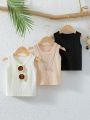 3pcs Baby Boys' Casual Simple Style Vest Top