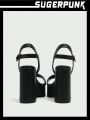 Sugerpunk Thick Heel & Platform Waterproof Roman Sandals With Ankle Strap