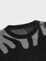 ROMWE Street Life Men's Contrast Color Pullover Sweater