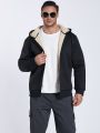 Manfinity Men Thermal Lined Zip Up Hooded Jacket