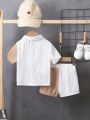 Infant Boys' Color Block Shirt And Shorts Set