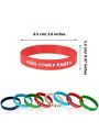 5pcs Random Color Silicone Material Christmas & New Year Party Decoration Bracelet, Gift, Santa Tree, Reindeer, Snowman