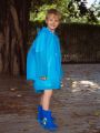 Boys' Blue Backpack Style All-season Raincoat