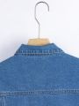 Teen Boys' New Casual Fashionable Slimming Water Washed Denim Jacket, Multipurpose