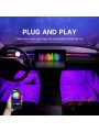 1pc Usb Multifunctional Car Interior Starry Sky Atmosphere Light (app Version)