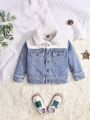 Baby Boy Flap Pocket Button Front Thermal Lined Denim Jacket