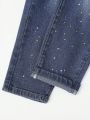 Tween Boy's Distressed Washed Denim Jeans