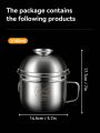 1pc Thickened 18/8 Stainless Steel Large Capacity Quick Meal Cup, Ideal For Dormitory Use