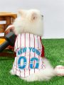 PETSIN Pet Baseball Sports Jersey New York Digital Print Cat And Dog Universal Shirt