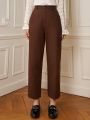 SHEIN Frenchy Women'S Solid Color Trousers