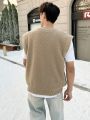 Manfinity Men's Loose Fit Color Block Round Neck Sweater Vest