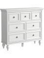 7 Drawer Dresser for Bedroom, Drawer of Chest with Metal Handles