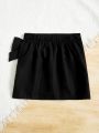 SHEIN Kids FANZEY Toddler Girls Bow Front Skirt