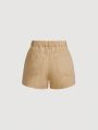SHEIN Teen Girl Comfortable Soft Cargo Style Multi-Pocket Casual Fashion Denim Shorts