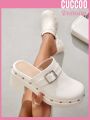 Cuccoo Destination Collection Women Shoes Fashion Chunky White Outdoor High Heel Shoes