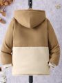 Tween Boys' Hooded Padded Jacket With Fleece Lining Winter Coat