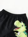 SHEIN Kids QTFun Toddler Boys Dinosaur Print Elastic Waist Pants