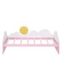 Twin Size Bed with Clouds and Sunflower Decor, Platform Bed with 2 Drawers