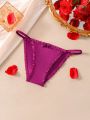 Valentine's Day Lace Trimmed Triangle Panties