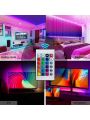 1pc Rgb Led Strip Light, 30led/m, Controlled By 24keys Infrared And Smart App, Flexible Led With Usb Port, Color Changing With Music, Ideal For Tv, Pc, Bedroom, Party Decoration