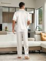 Men's Simple And Comfortable Home Clothes Set