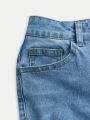 Teen Girl Y2k Vintage Bleach Wash Frayed Hole Low Waist Flare Jeans
