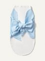 Cozy Cub 1pc Soft And Comfortable Blue Bowknot Simple Swaddle