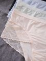 4pcs/set Ladies' Lace Splicing Triangle Panties