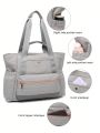 1pc New Oxford Cloth Mommy Bag Large Capacity Multifunctional Maternal & Baby Bag, Handheld/single Shoulder, For Travel, Diaper Storage, Etc.