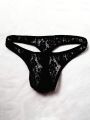 Men'S Sexy Lace Thong Underwear With Open Back
