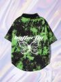 PETSIN Tie Dye Pet Printed Butterfly Sweatshirt In Green