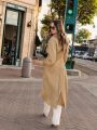 GYZ Cut Out Buckle Belted Trench Coat