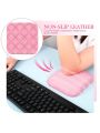 Half Cover Lady French Style Acrylic Artificial Tip Manicure with Nail Arm Rest for Elbow Microfiber Leather Elbow Hand Rest for Nails