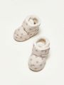 Cozy Cub Winter Cartoon Bear Pattern Baby Shoes Warm Plush Boots For Infants