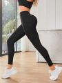 Yoga Basic Thickened Fleece Sport Yoga Leggings With Pockets