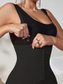 Women's Tummy Control Waist Cincher Bodysuit With Front Hook-And-Eye Closures, Bottoms