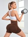Yoga Basic High Waisted Tummy Control And Butt Lifting Athletic Shorts