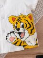 Baby Boy Tiger & Letter Graphic Shirt & Shorts