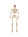 JOYIN 5.6 FT Halloween LED Life-Size Skeleton Full Body Human Bones with Red Light Eyes and Posable Joint for Spooky Indoor and Outdoor Settings, Haunted House Accessories